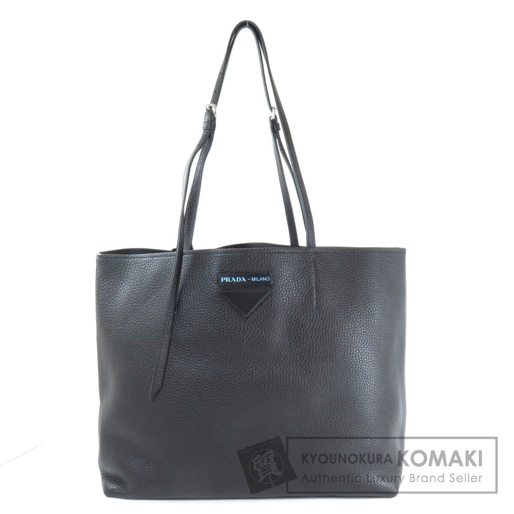 Prada Logo Motif Tote Bag Calfskin